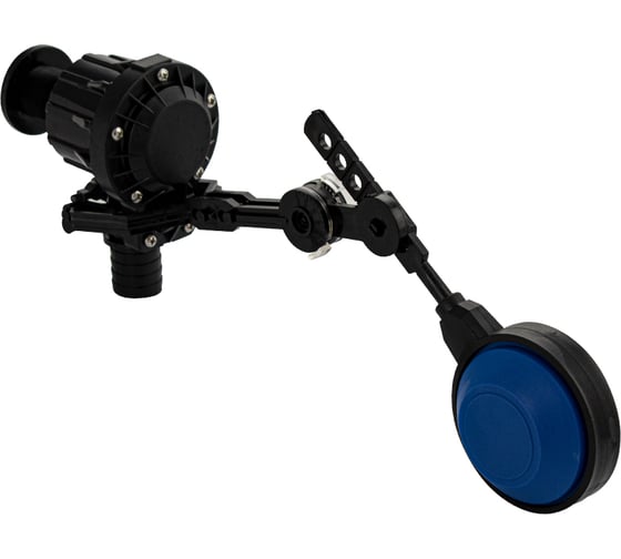 Поплавковый клапан для бачка и ёмкостей Санакс 3/4 из высокопрочного АБС пластика, модель Квик-стоп, серия МАК, черный 3138