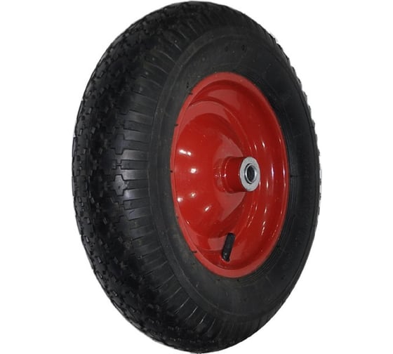 Колесо надувное HAUSKRAFTER чёрное 4,00-8 d-20, большое для одноколёсных садовых тележек 40820