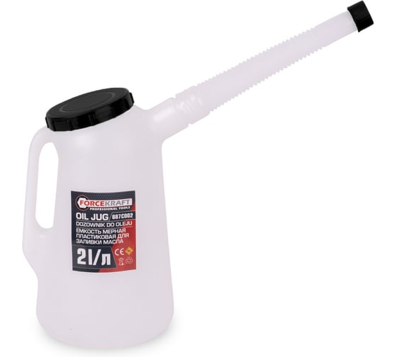 Емкость мерная Forcekraft пластиковая для заливки масла 2л FK-887C002(67368)