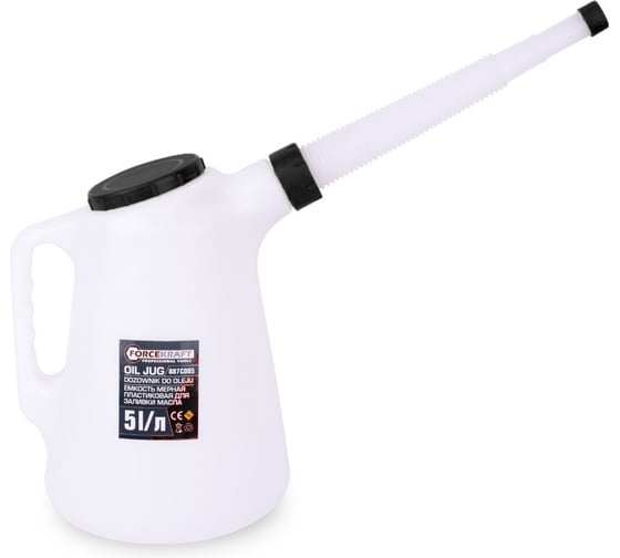 Емкость мерная Forcekraft пластиковая для заливки масла 5л FK-887C005(67374)