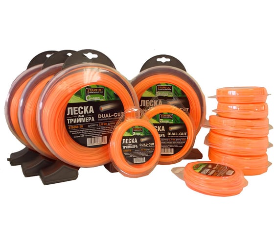 Леска GARDEN STARTUL ф 2.0 мм х 126 м, круглое сечение DUAL-CUT ST6068-20