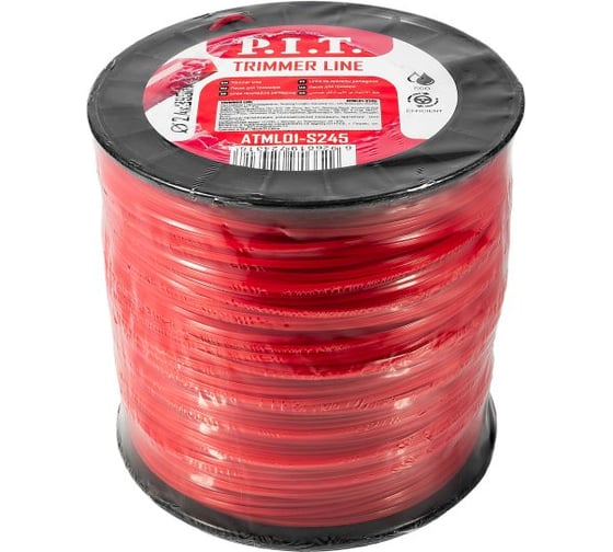 Леска для триммеров P.I.T. квадрат 5LB 2.4 мм, бухта 395м ATML01-S245