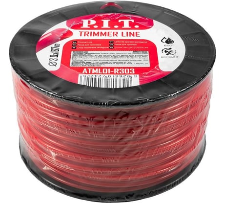 Леска для триммеров P.I.T. круг 3LB 3.0 мм, бухта 167м ATML01-R303