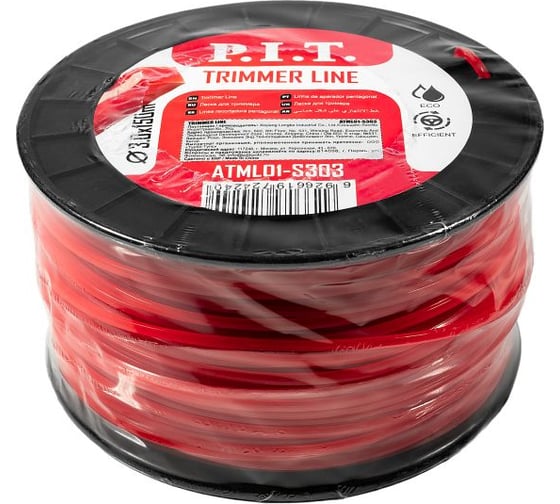 Леска для триммеров P.I.T. квадрат 3LB 3.0 мм, бухта 150м ATML01-S303
