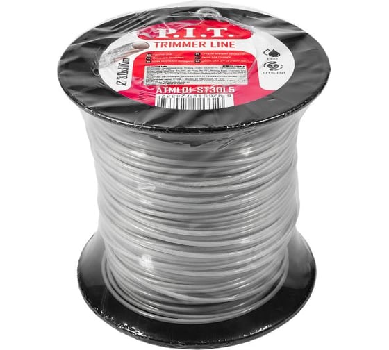 Леска для триммеров P.I.T. 3.0 мм, метал. сердеч. 2.25 кг, 170 м, бухта ATML01-ST30L5