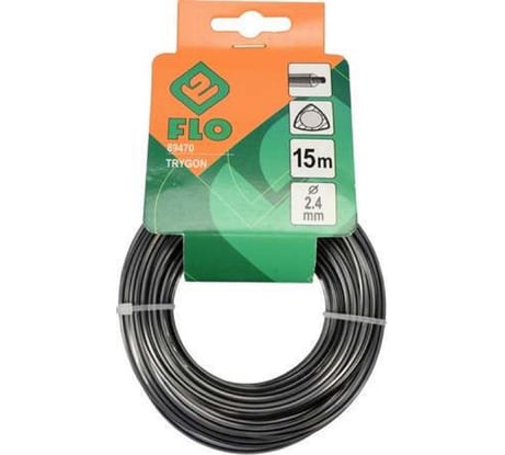 Леска TRYGON (2.4 мм; 15 м) для триммера FLO 89470