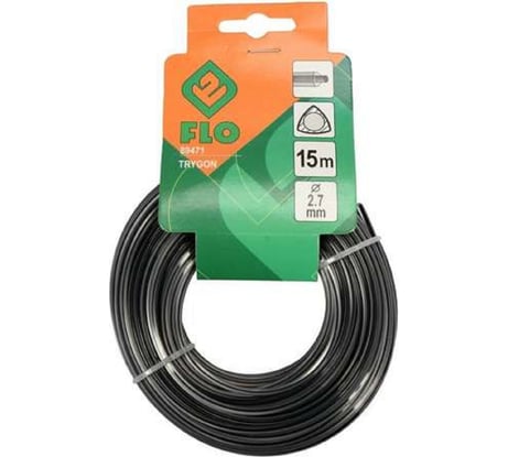 Леска TRYGON (2.7 мм; 15 м) для триммера FLO 89471