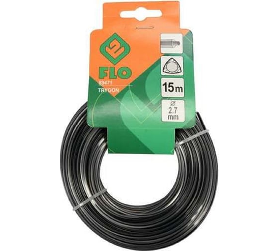 Леска TRYGON (2.7 мм; 15 м) для триммера FLO 89471 1