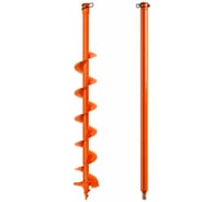 Комплект шнек BURAN для каменистого грунта, однозаходный с удлинителем Drill Bit STRONGDRILL 100x800+PLUS-1000 S00160