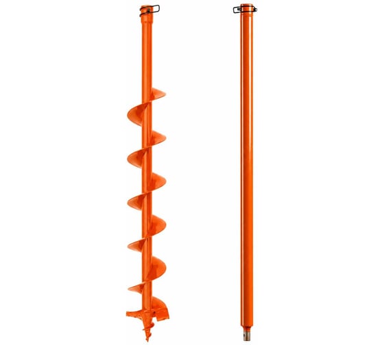 Комплект шнек BURAN для каменистого грунта, однозаходный с удлинителем Drill Bit STRONGDRILL 100x800+PLUS-1000 S00160