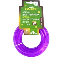 Леска POLYAGRO для триммера Gold шестигранник 2.4мм, 15м 7704163