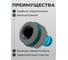 Адаптер обрезиненный POLYAGRO AQUA с внутренней резьбой 3/4-1/2 7580360 3