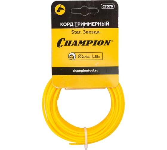 Корд триммерный Star (15 м; 2.4 мм; звезда) Champion C7076