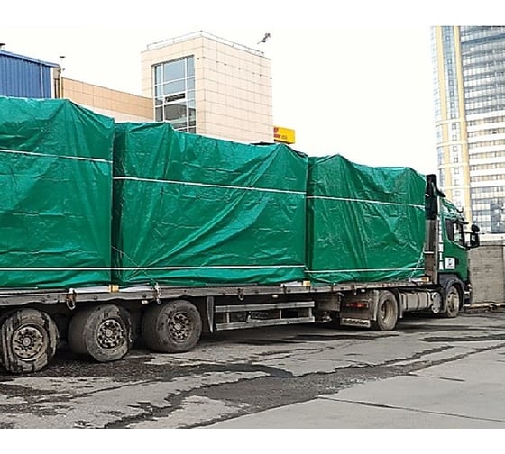 Защитный тент СИМАЛЕНД120г/м2, УФ, 3x5м, тарпаулин, зеленый-серебро 3405674