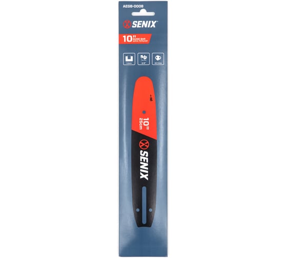 Шина пильная SENIX 10” (25 см), шаг 3/8”, паз 1.1 мм, 40 звеньев, для CSX2-M1-EU / -0 AEGB-0008
