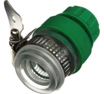 Коннектор с креплением на кран (3/4"; с хомутом; пластик/резина) Greengo 5226089