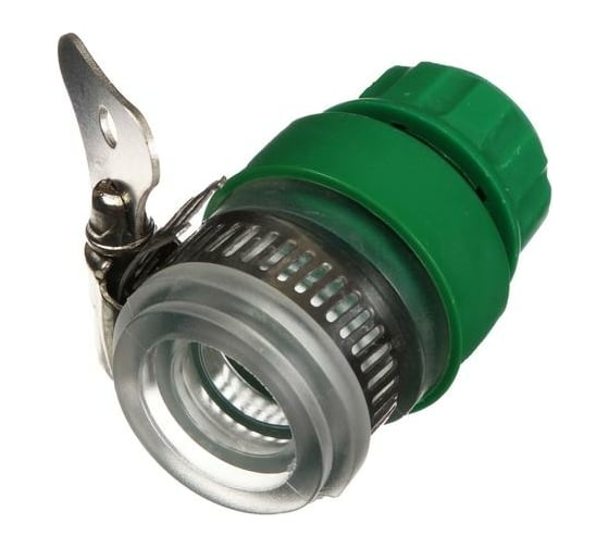 Коннектор с креплением на кран (3/4"; с хомутом; пластик/резина) Greengo 5226089 1