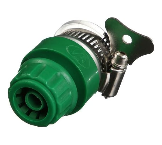 Коннектор с креплением на кран (3/4"; с хомутом; пластик/резина) Greengo 5226089