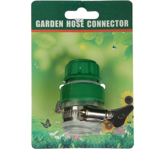 Коннектор с креплением на кран (3/4"; с хомутом; пластик/резина) Greengo 5226089