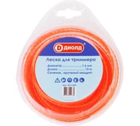 Леска для триммера (1.6 мм; 15 м; крученый квадрат) ДИОЛД 90111009