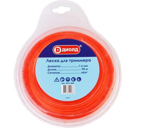 Леска для триммера (1.6 мм; 90 м; круг) ДИОЛД 90111005 1