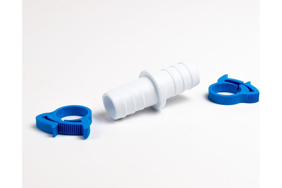 Соединитель для шлангов 1/2x1/2 с 2-мя хомутами универсальный ДТРД 4W ...