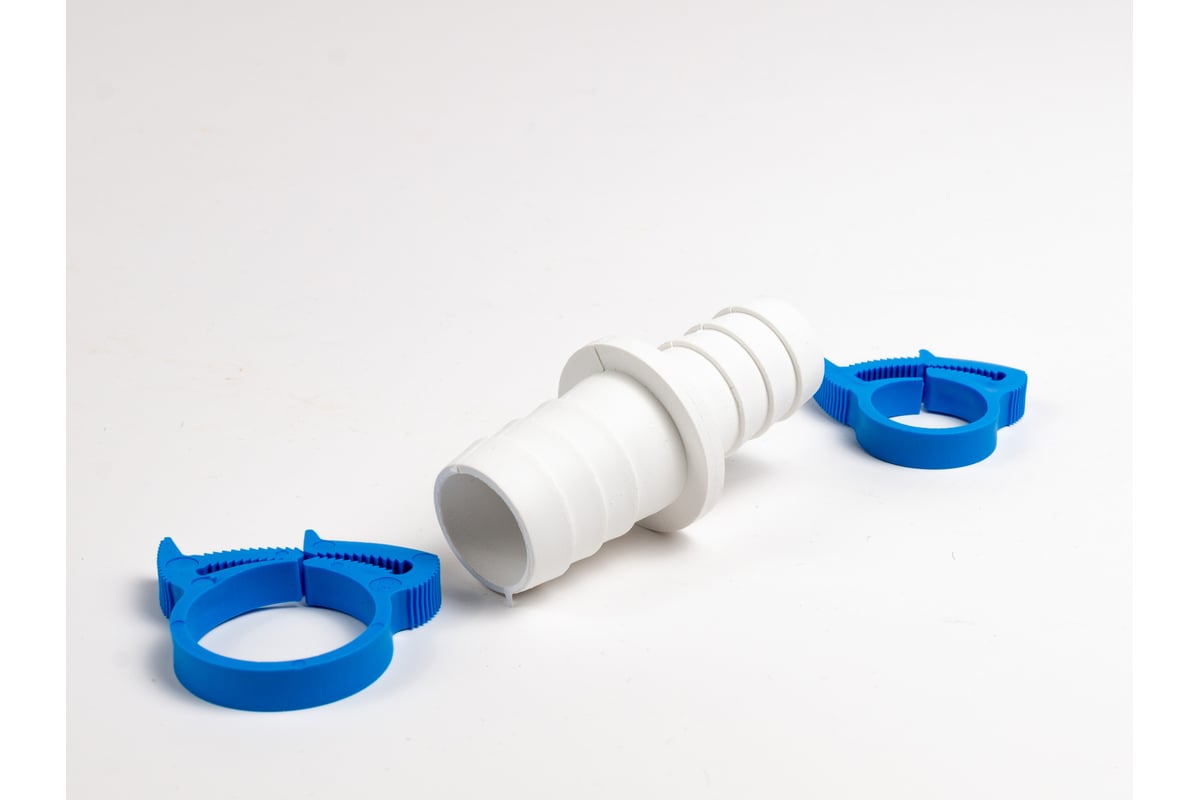 Соединитель для шлангов 1/2x3/4 с 2-мя хомутами универсальный ДТРД 4W ...