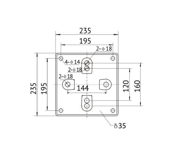 Присоединительная база WELLMIX (тип БАЗА А) для насосов TG32-18/2_TG100-33/2T 12019936