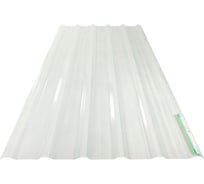 Композитный лист COMPOGLASS КРИСТАЛЛ трапеция С-25, прозрачный зеленый RAL 6001, глянцевый, 0,8 мм, 1150х2000 мм CG-00008631