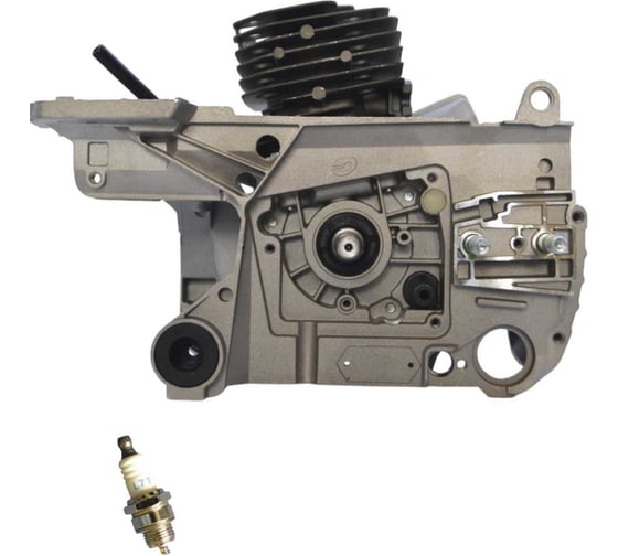 Двигатель для китайской бензопилы VEBEX 52 cc в сборе со свечой AG124448
