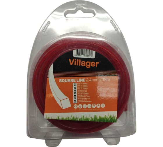 Нейлоновая леска Villager для триммера Red Line с квадратным сечением (2.4 мм; 15 м) 034053