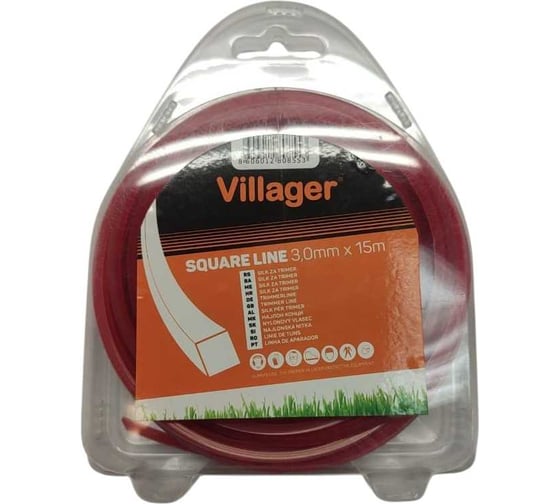 Нейлоновая леска Villager Red Line с квадратным сечением (3 мм; 15 м) 034055