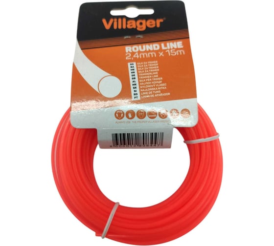 Нейлоновая леска Villager Orange Line с круглым сечением (2.4 мм; 15 м) 034044