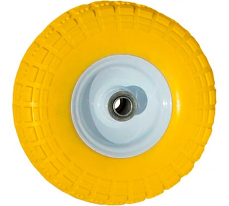 Колесо без камеры 3.50-4 F20 260 мм 1 втулка, желтое МастерАлмаз 10506272