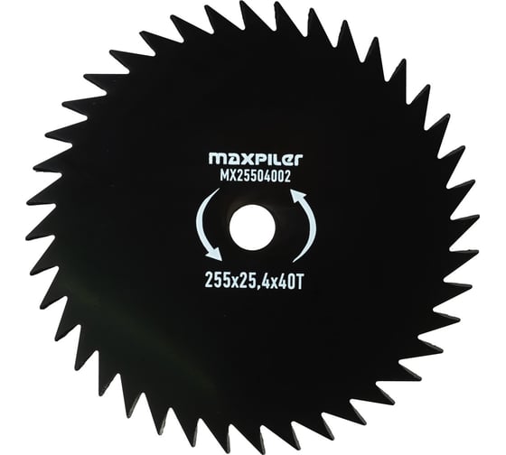 Диск для триммеров MAXPILER 40 зубов, 255х25.4х1.25 мм, 40T MX25504002