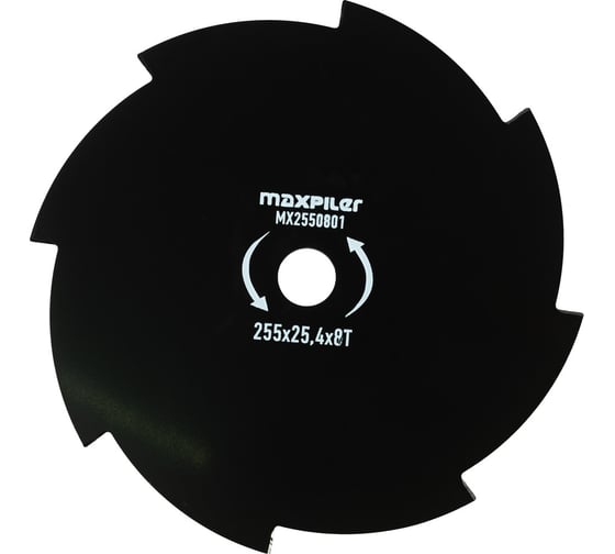 Диск для триммеров MAXPILER 8 зубов, 255х25.4х1.25 мм, 8T MX2550801