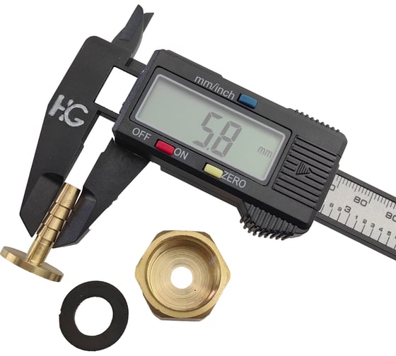 Наконечник 1/2"ВР х 6 мм + прокладка, 5 шт HG 1646518
