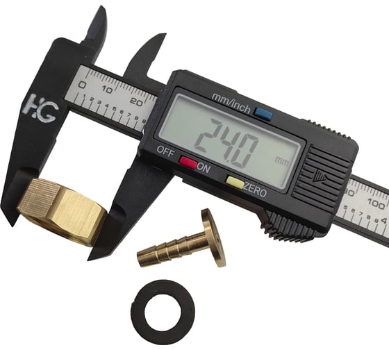 Наконечник 1/2"ВР х 6 мм + прокладка, 5 шт HG 1646518
