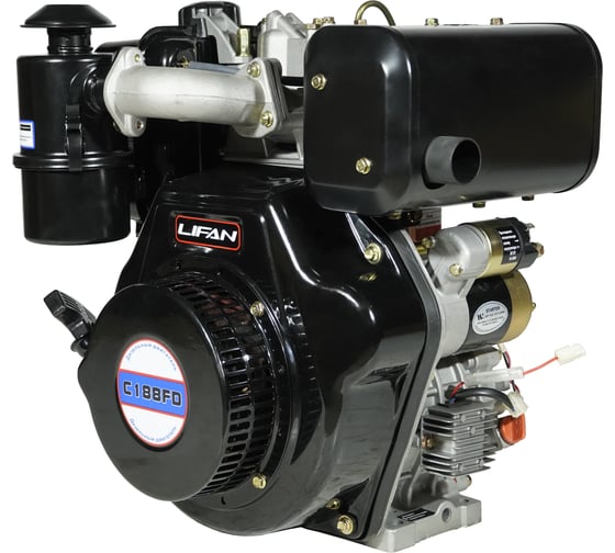 Двигатель Diesel 188FD D25, 6A шлицевой вал LIFAN 00-00003289