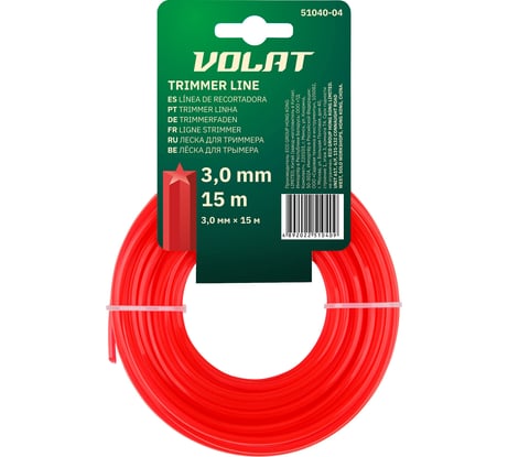 Леска 3 мм, 15 м, звездочка ВОЛАТ 51040-04