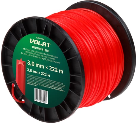 Леска 3 мм, 222 м, звездочка ВОЛАТ 53040-04