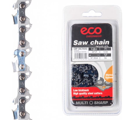 Цепь 35 см, 14", 3/8", 1.3 мм, 52 звена ECO CSP-38LTA352