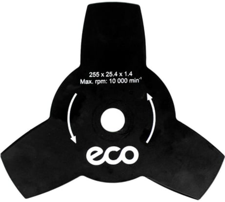 Нож для мотокосы 255x1.4x25.4 мм, 3 зуба ECO GTP-3T