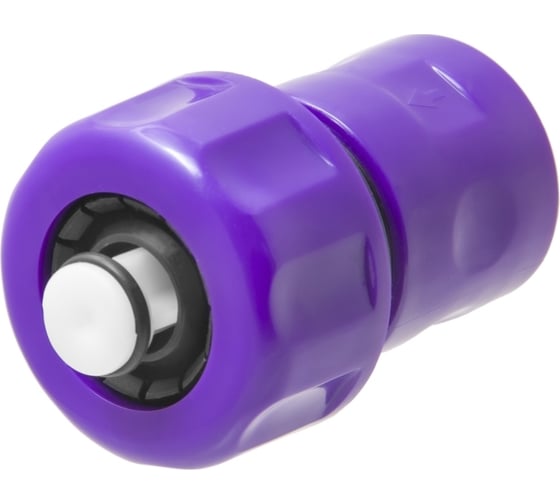 Соединитель с аквастопом для шланга 3/4", пластик MasterProf ДС.070888.ИМ
