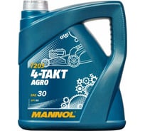 Масло моторное минеральное 4-TAKT AGRO SAE 30 4 л для садовой техники MANNOL 1441