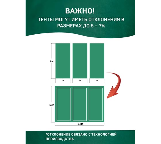 Тент полиэтиленовый 10х20/120 Rendell 00-00000317