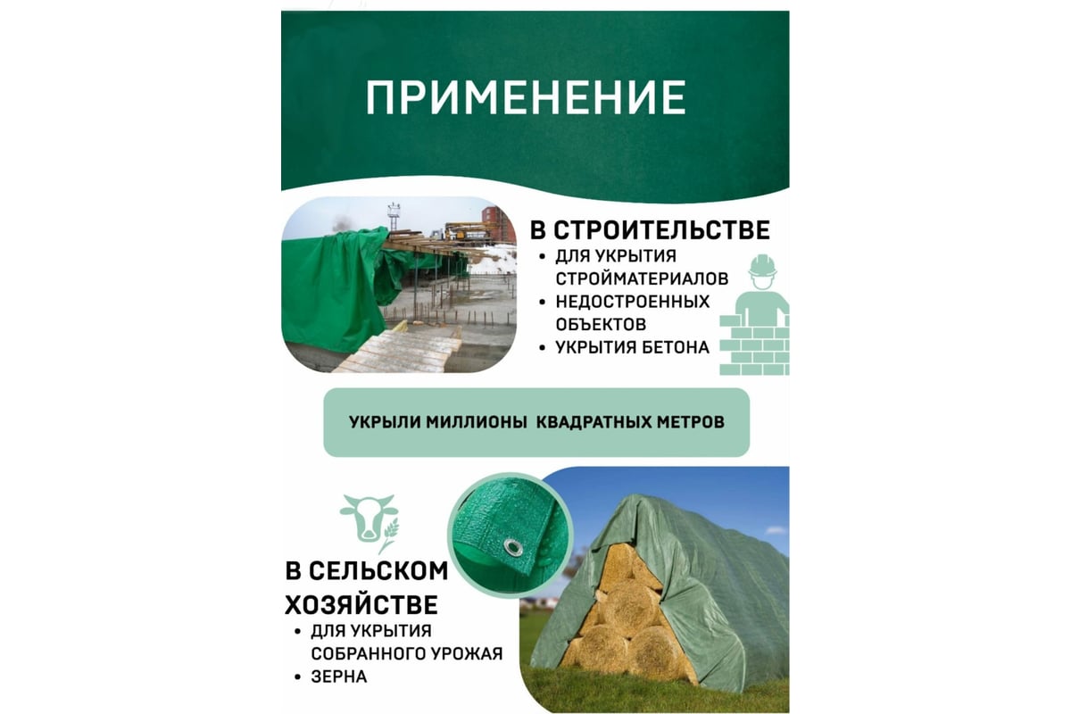 Тент укрывной 10х12 м Rendell 00-00001523 - выгодная цена, отзывы ...