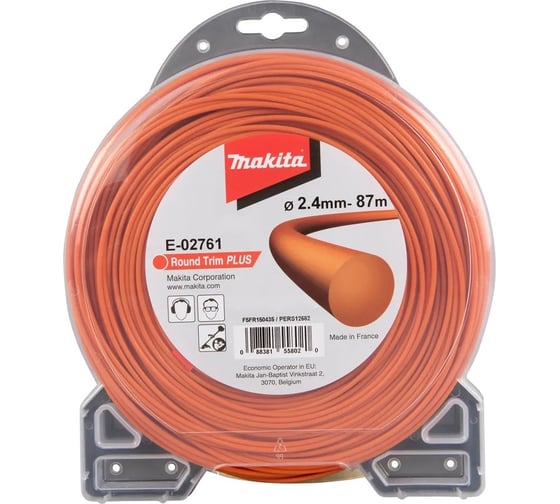 Леска триммерная круглая 2.4 мм, 87 м Makita E-02761 1