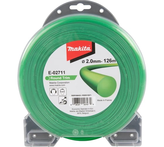 Леска триммерная круглая 2 мм, 126 м Makita E-02711