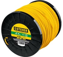 Леска для триммера STEHER 2.4 мм, 240 м, витой квадрат 75025-2.4